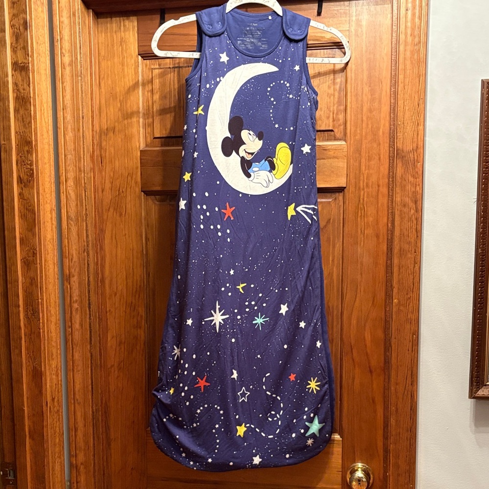 Little Sleepies Kids Pajama Sleep Sack - Blue with Moon and Stars